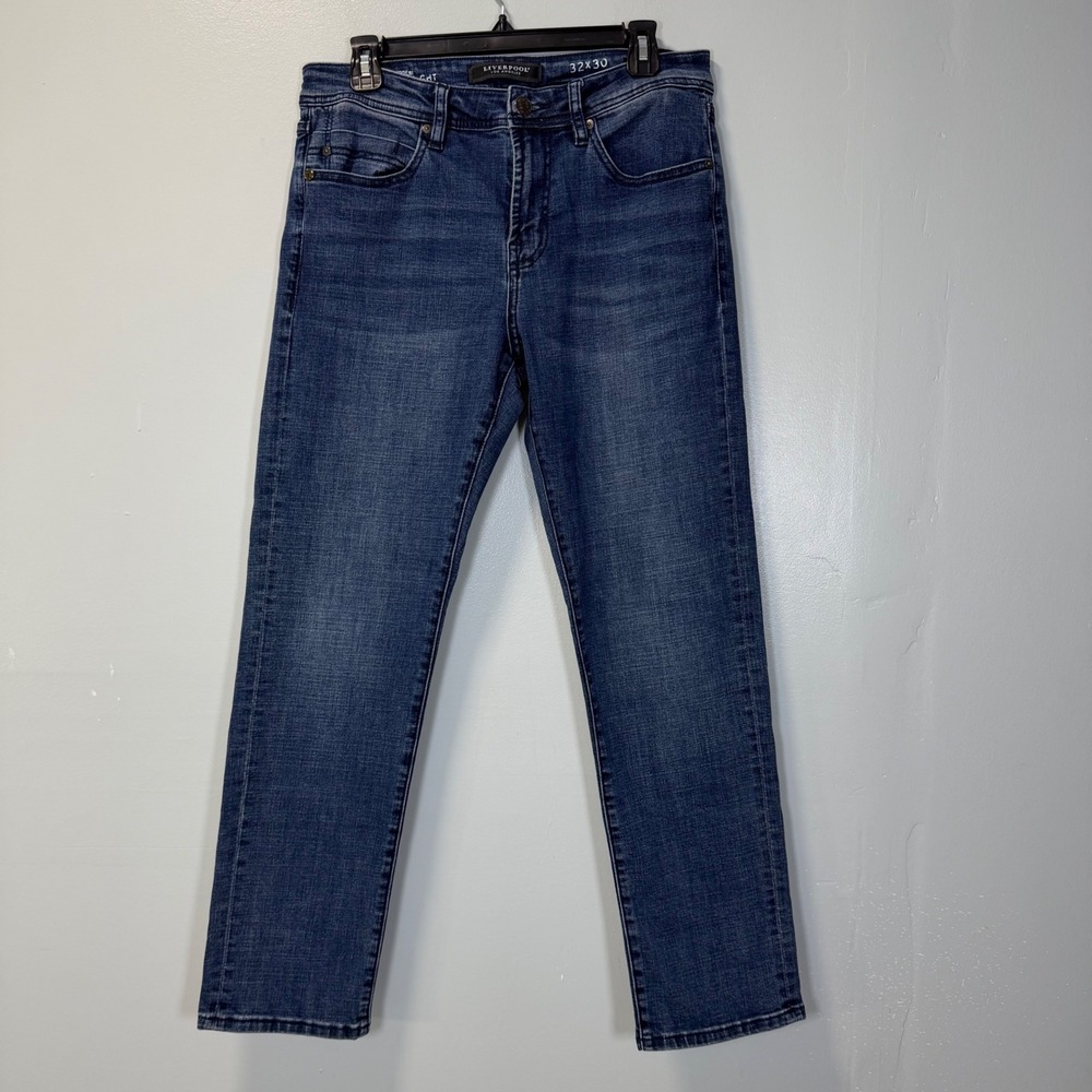 Liverpool Los Angeles Men's Modern Straight‎ Jeans Blue Denim 32x30